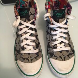 Coach high or low top sneakers